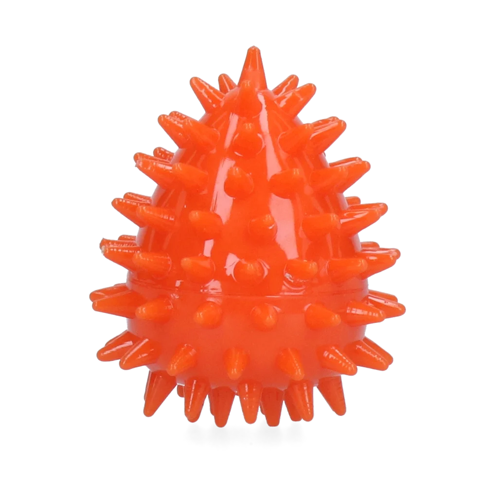 Jouet à rapporter en forme d’œuf avec couineur et picots, orange S, Ø 50 x 60 mm – Dog Comets Cosmic Egg – Image 2