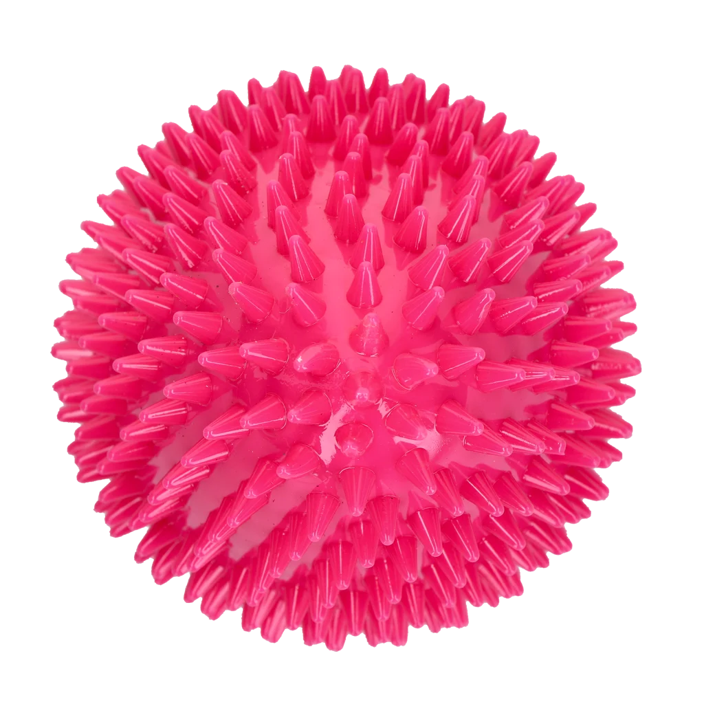 Jouet de rapport en forme d’œuf avec couineur et picots, rose L, Ø 100 x 150 mm – Dog Comets Cosmic Egg – Image 3