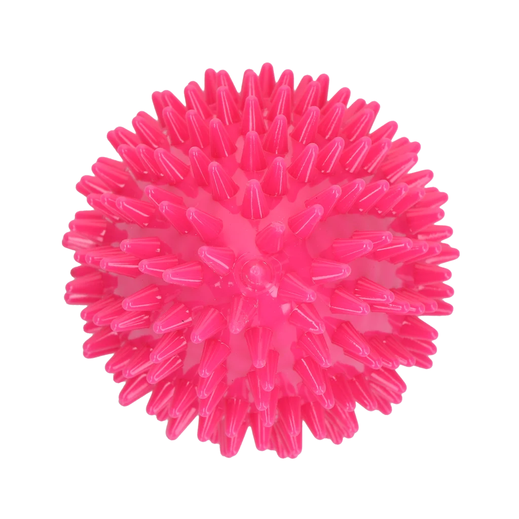 Jouet de rapport en forme d’œuf avec couineur et picots, rose S, Ø 50 x 60 mm – Dog Comets Cosmic Egg – Image 3