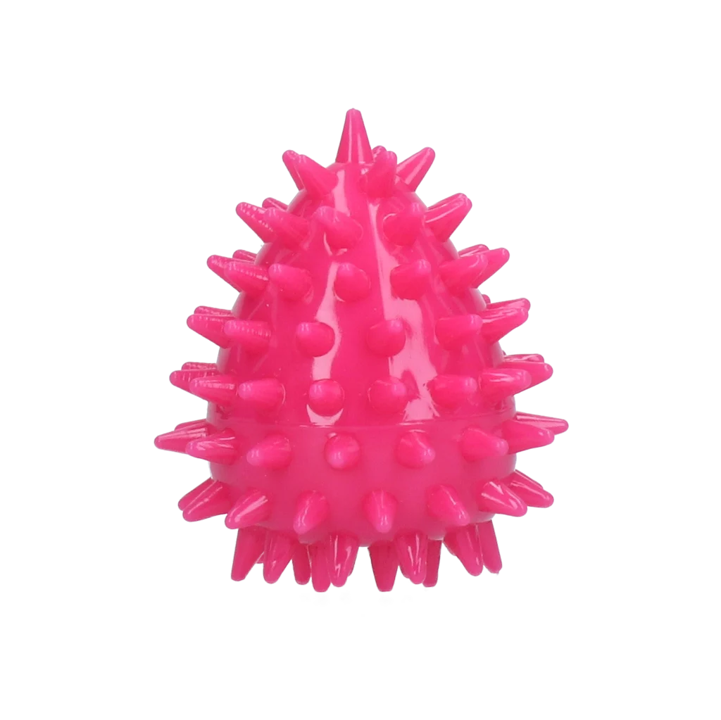 Jouet à rapporter en forme d’œuf avec couineur et picots, rose S, Ø 50 x 60 mm – Dog Comets Cosmic Egg – Image 3