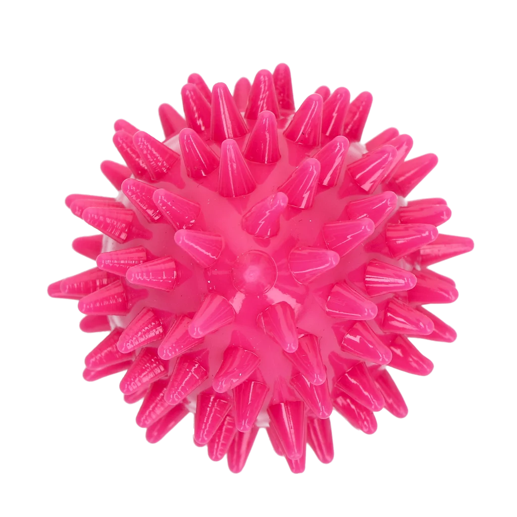 Jouet à rapporter en forme d’œuf avec couineur et picots, rose S, Ø 50 x 60 mm – Dog Comets Cosmic Egg – Image 2