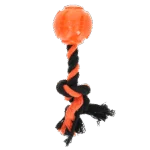 Balle pour chien avec corde en coton, 6 cm, orange – Dog Comets AstroTug – Image 2