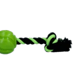 Balle pour chien avec corde à tirer, 6 cm, verte – Dog Comets AstroTug – Image 3