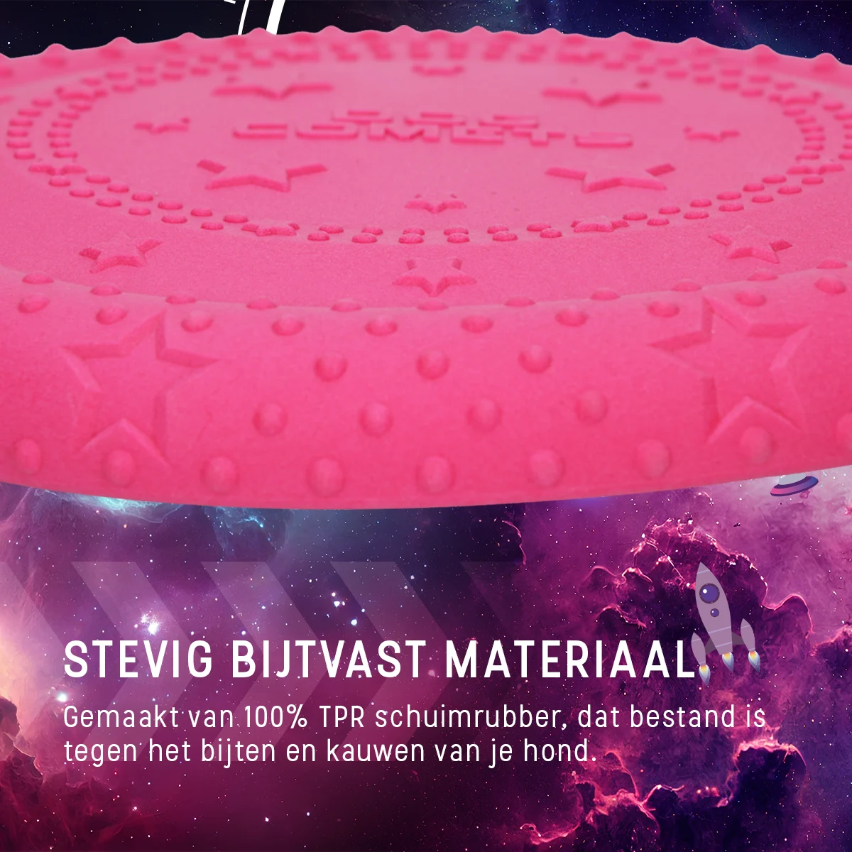 Frisbee en mousse pour chien, flottant, rose M – Dog Comets UFO Flyer – Image 6
