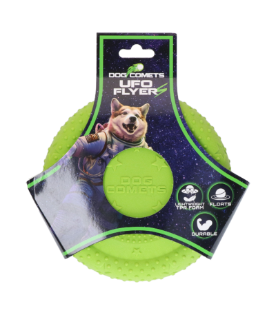 Frisbee pour chien en mousse TPR, flottant, vert S – Dog Comets UFO Flyer