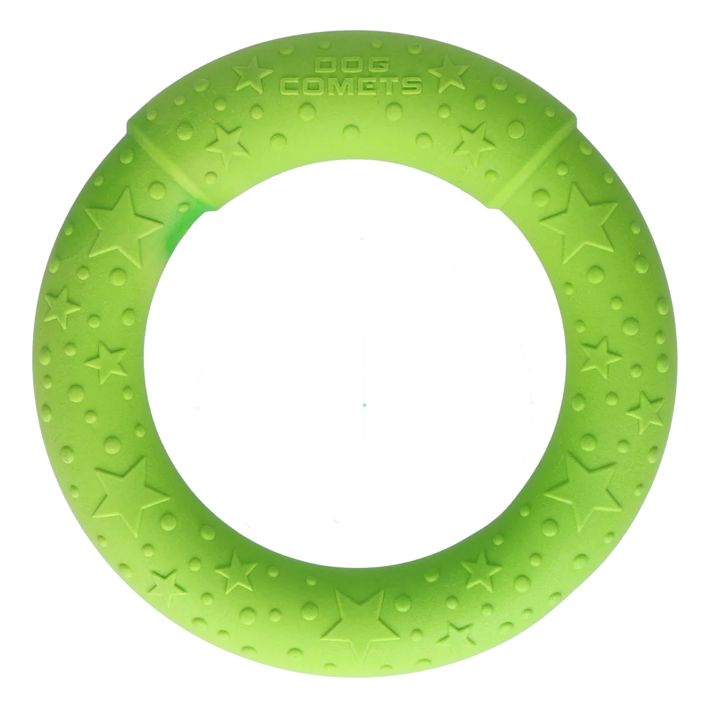Anneau à lancer pour chien en mousse, flottant, vert M, Ø 19 cm – Dog Comets UFO Ring – Image 3