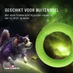 Anneau à lancer pour chien en mousse, flottant, vert M, Ø 19 cm – Dog Comets UFO Ring – Image 5