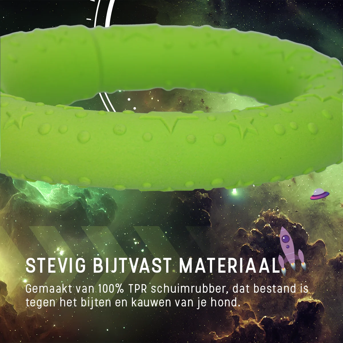 Anneau à lancer pour chien en mousse, flottant, vert M, Ø 19 cm – Dog Comets UFO Ring – Image 6
