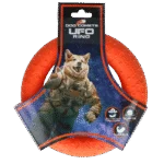 Anneau de lancer pour chien en mousse, flottant, orange M, Ø 19 cm – Dog Comets UFO Ring