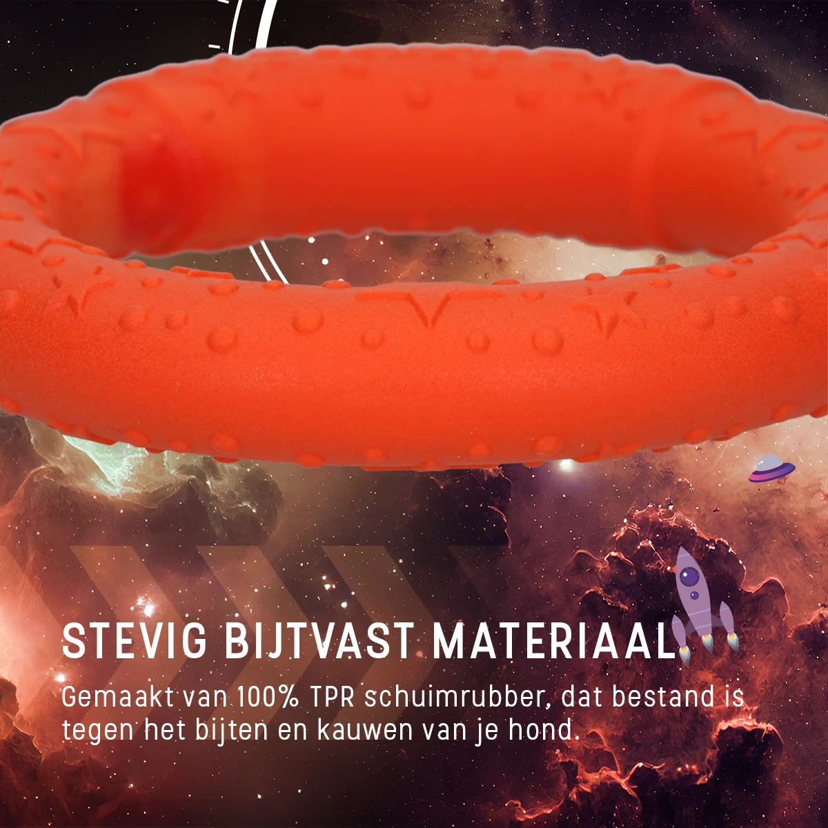 Anneau de lancer pour chien en mousse, flottant, orange M, Ø 19 cm – Dog Comets UFO Ring – Image 6