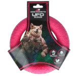 Anneau de lancer pour chien en caoutchouc mousse, flottant, rose M, Ø 19 cm – Dog Comets UFO Ring