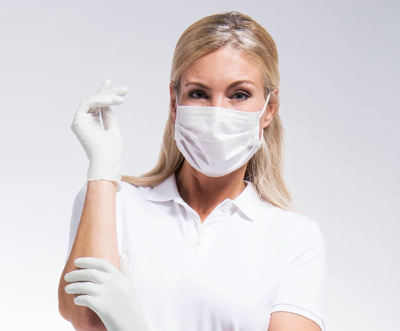 Gants nitrile blancs à usage unique, taille S, 100 pièces – Comforties Soft Nitril – Image 3