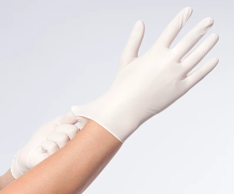Gants jetables en nitrile blancs, taille M, 100 pièces – Comforties Soft Nitril – Image 1