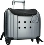 Sac de transport à roulettes pour chien avec fonction sac à dos, gris, 40 x 25 x 31 cm – Compaws Trolley London