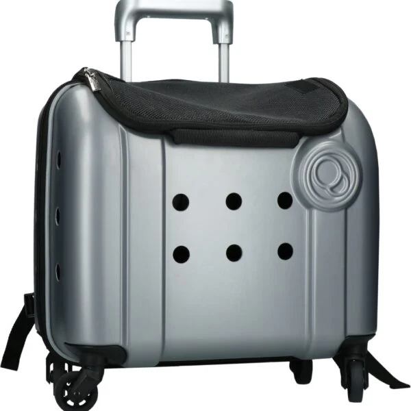 Sac de transport à roulettes pour chien avec fonction sac à dos, gris, 40 x 25 x 31 cm – Compaws Trolley London