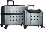 Sac de transport à roulettes pour chien avec fonction sac à dos, gris, 40 x 25 x 31 cm – Compaws Trolley London – Image 3