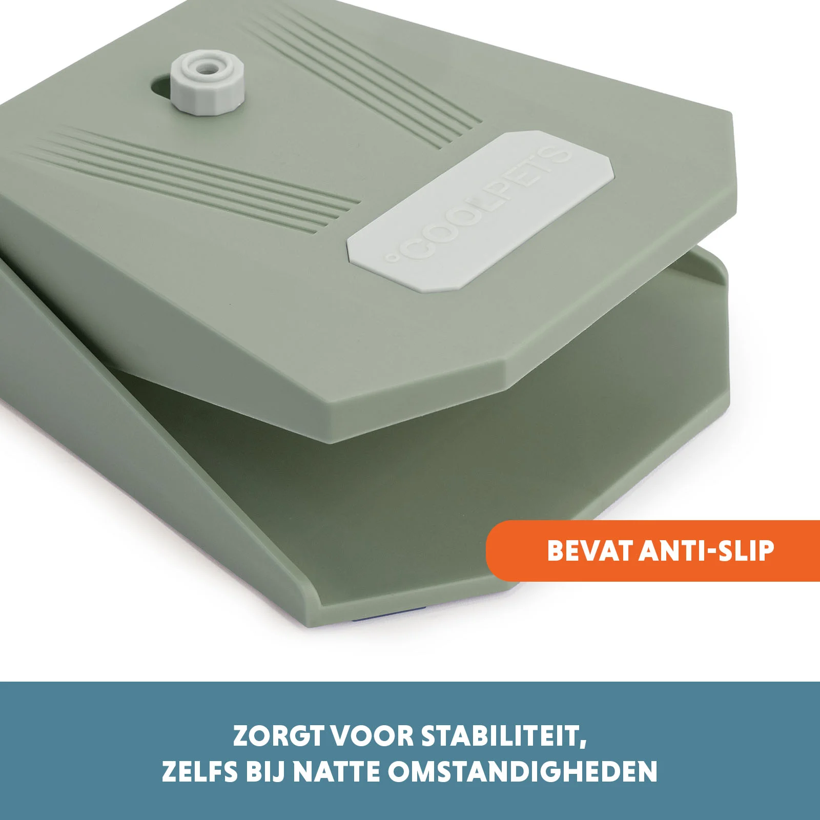 Fontaine à eau avec pédale et raccordement au tuyau d’arrosage, vert olive – Coolpets Splash Water Fountain – Image 5
