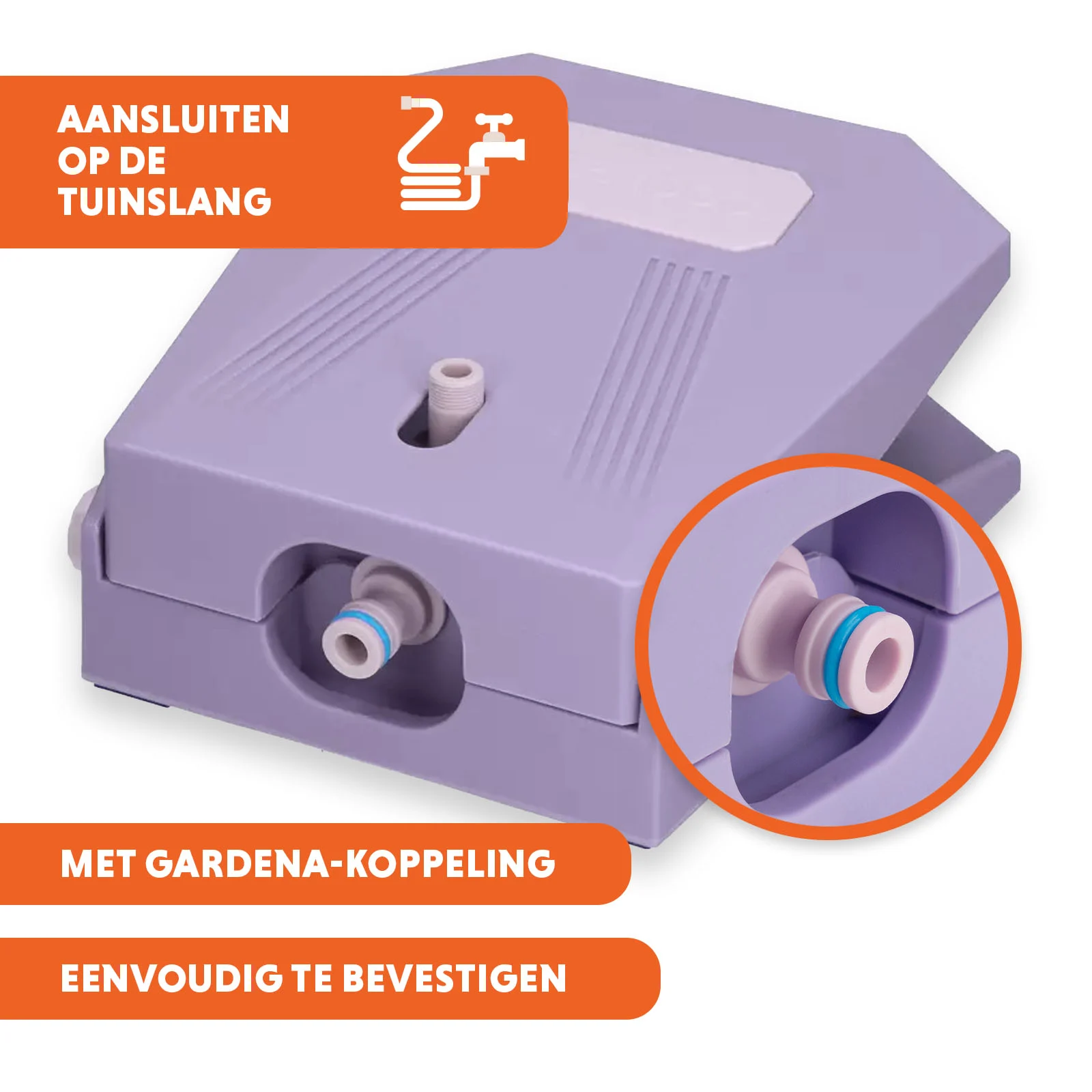 Fontaine à eau avec pédale et raccord pour tuyau d’arrosage, lilas – Coolpets Splash Water Fountain – Image 3