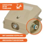 Fontaine à eau avec pédale et raccord pour tuyau d’arrosage, beige – Coolpets Splash Water Fountain – Image 3