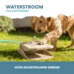Fontaine à eau avec pédale et raccord pour tuyau d’arrosage, beige – Coolpets Splash Water Fountain – Image 4
