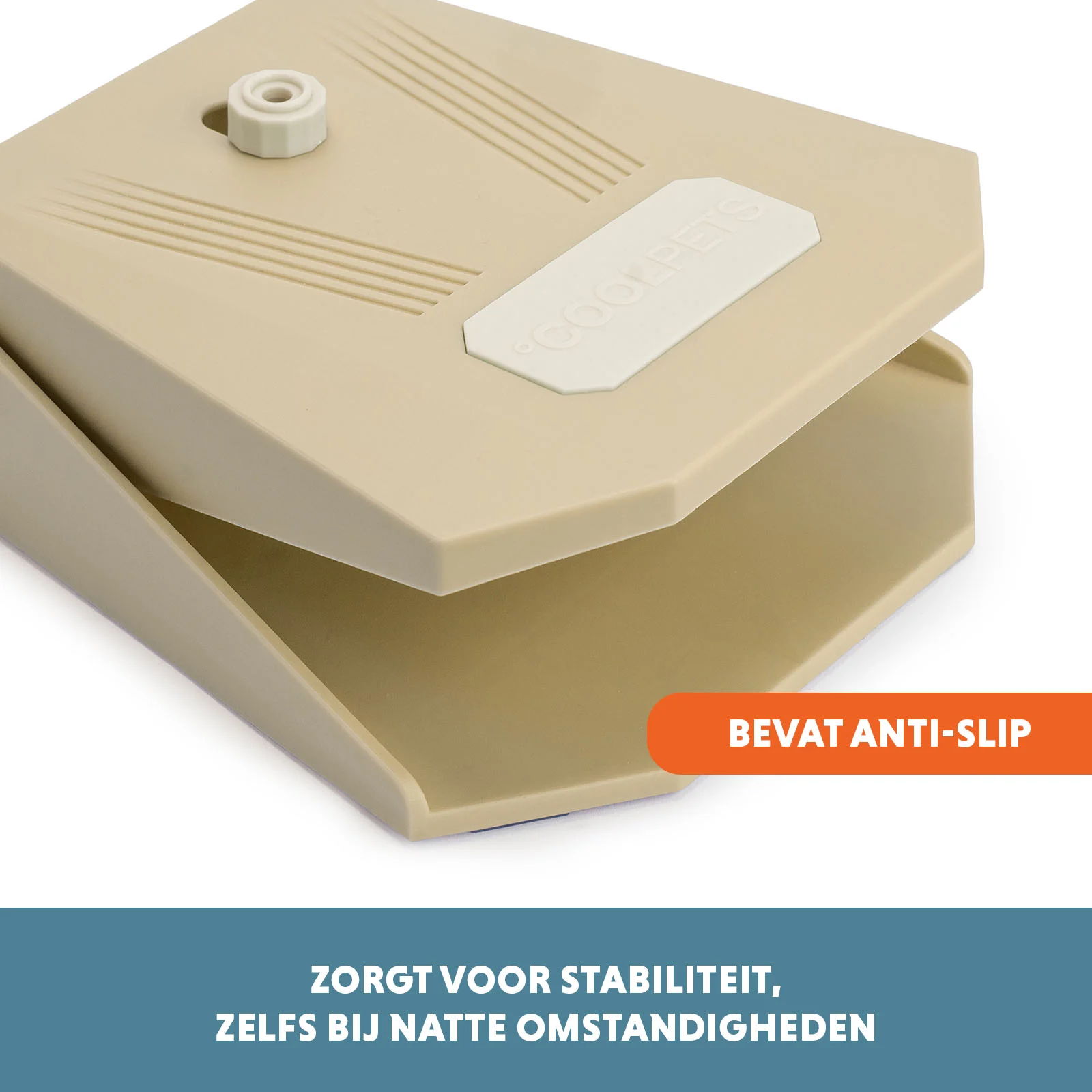 Fontaine à eau avec pédale et raccord pour tuyau d’arrosage, beige – Coolpets Splash Water Fountain – Image 5