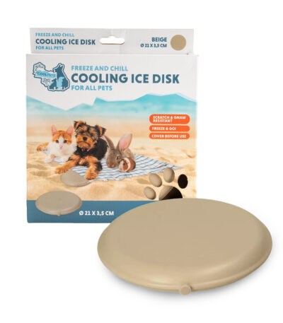 Disque rafraîchissant pour chiens, beige, à congeler – Coolpets Cooling Disc