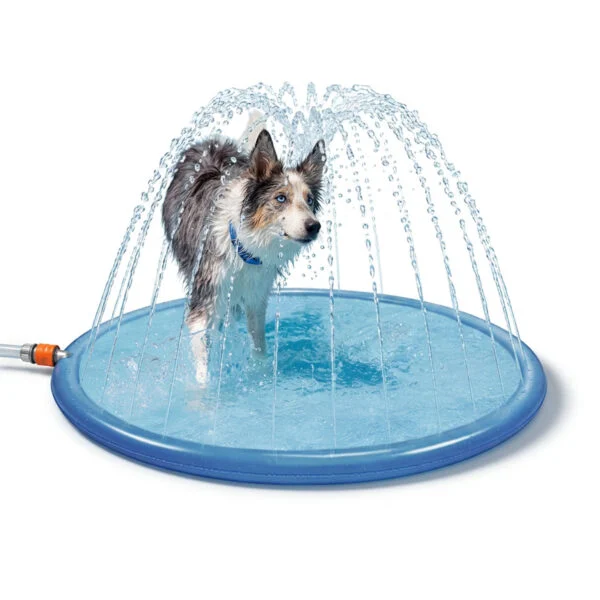 Tapis arroseur pour chien avec raccord pour tuyau d’arrosage, M 150 cm – Coolpets Splash Sprinkler Pad