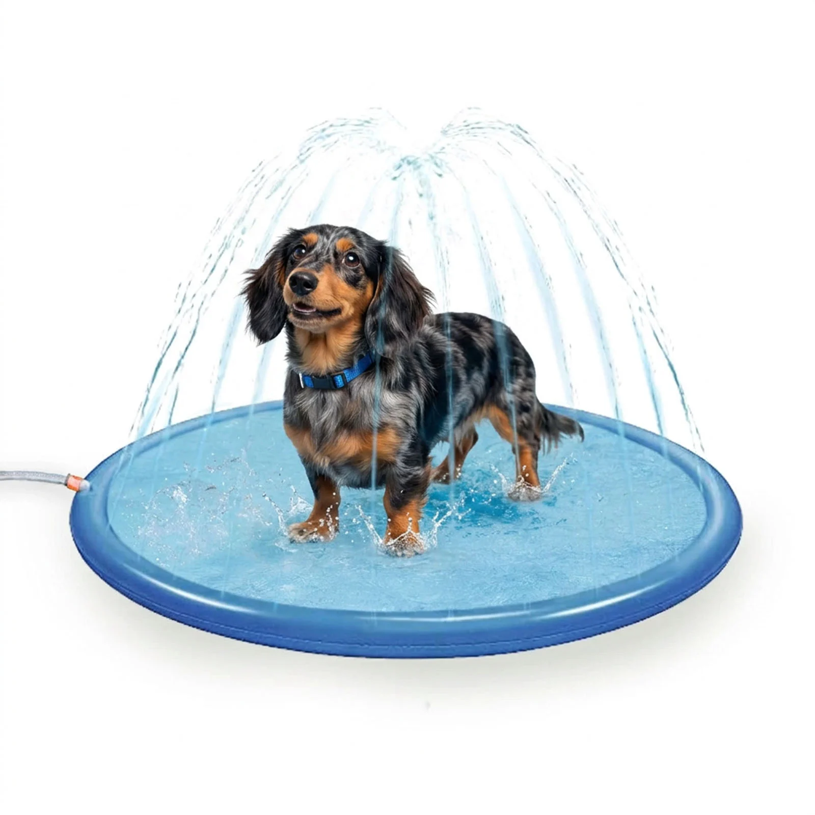 Tapis arroseur pour chiens avec raccord pour tuyau d’arrosage, S 100 cm – Coolpets Splash Sprinkler Pad – Image 1