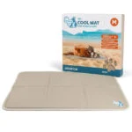 Tapis rafraîchissant pour chiens à gel solide, beige, M, 76 x 50 cm – Coolpets Gel Cooling Mat