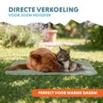 Tapis rafraîchissant pour chiens à gel solide, vert olive, M 76 x 50 cm – Coolpets Gel Cooling Mat – Image 2