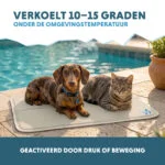 Tapis rafraîchissant pour chiens à gel solide, beige, M, 76 x 50 cm – Coolpets Gel Cooling Mat – Image 4