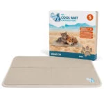 Tapis rafraîchissant pour chiens à gel solide, beige, S 50 x 40 cm – Coolpets Gel Cooling Mat