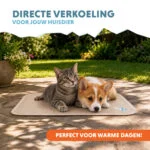 Tapis rafraîchissant pour chiens à gel solide, beige, S 50 x 40 cm – Coolpets Gel Cooling Mat – Image 2