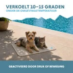Tapis rafraîchissant pour chiens à gel solide, beige, S 50 x 40 cm – Coolpets Gel Cooling Mat – Image 4