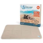 Tapis rafraîchissant pour chiens à gel solide, beige, XL 120 x 70 cm – Coolpets Gel Cooling Mat