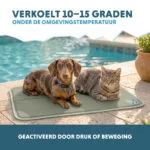 Tapis rafraîchissant pour chiens à gel solide, vert olive, M 76 x 50 cm – Coolpets Gel Cooling Mat – Image 4