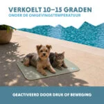 Tapis rafraîchissant pour chiens avec gel solide, vert olive, S 50 x 40 cm – Coolpets Gel Cooling Mat – Image 4