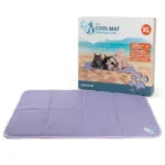 Tapis rafraîchissant pour chien à gel solide, lilas, XL 120 x 70 cm – Coolpets Gel Cooling Mat