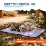 Tapis rafraîchissant pour chien à gel solide, lilas, XL 120 x 70 cm – Coolpets Gel Cooling Mat – Image 2