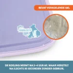 Tapis rafraîchissant pour chien à gel solide, lilas, XL 120 x 70 cm – Coolpets Gel Cooling Mat – Image 3