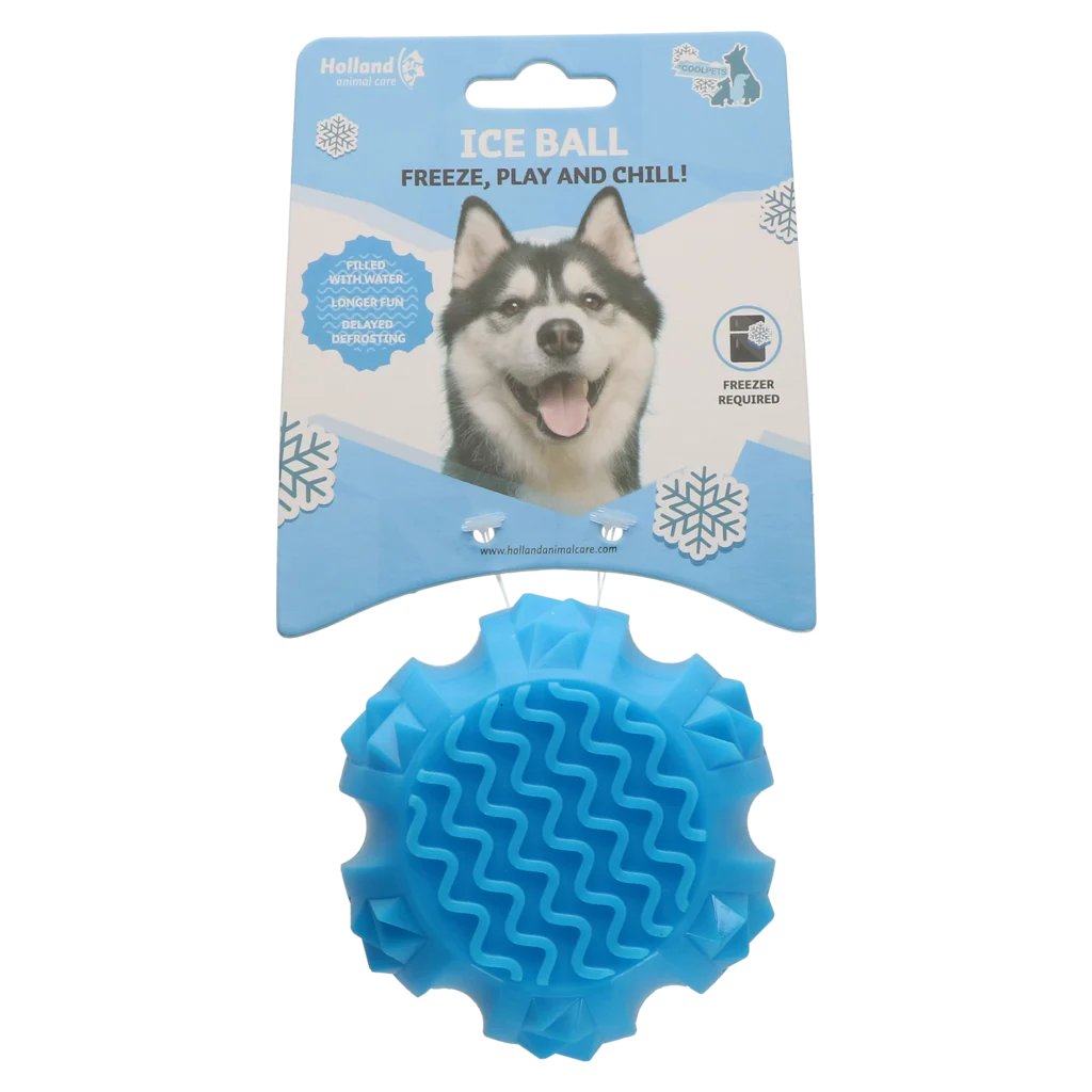 Balle rafraîchissante pour chien, 9 × 9 × 6,9 cm – Coolpets Ice Ball – Image 1