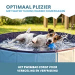 Piscine pour chien avec fond antidérapant, pliable, ø 120 x 30 cm – Coolpets Splash Dog Pool – Image 4