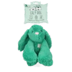 Peluche pour chien Lapin avec battements de cœur et poche chauffante, vert, 30 x 20 cm – Cozy Dog Bunny