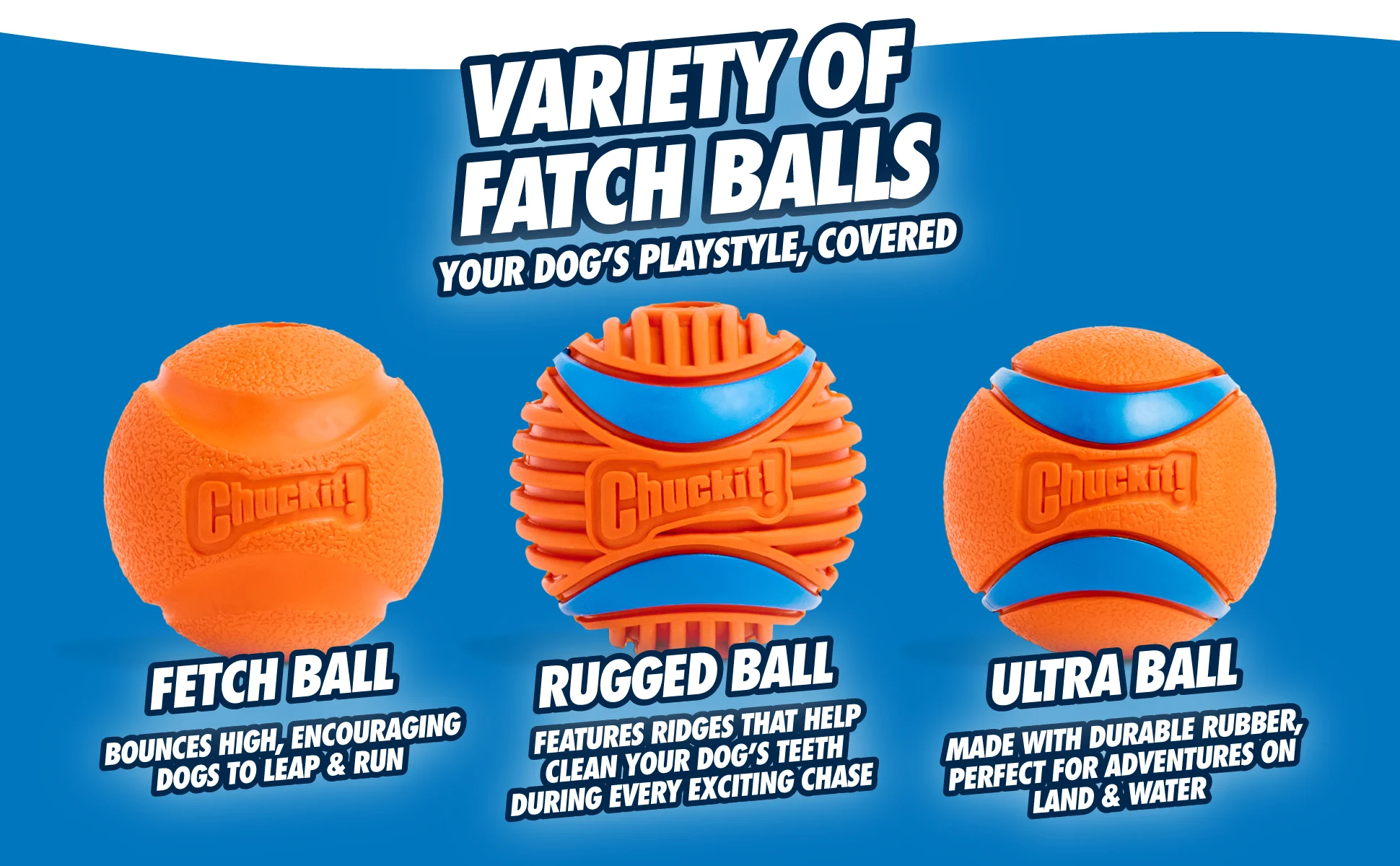 Balle pour chien en caoutchouc naturel, rebondissante, L 7 cm – Chuckit! Fetch Ball – Image 6