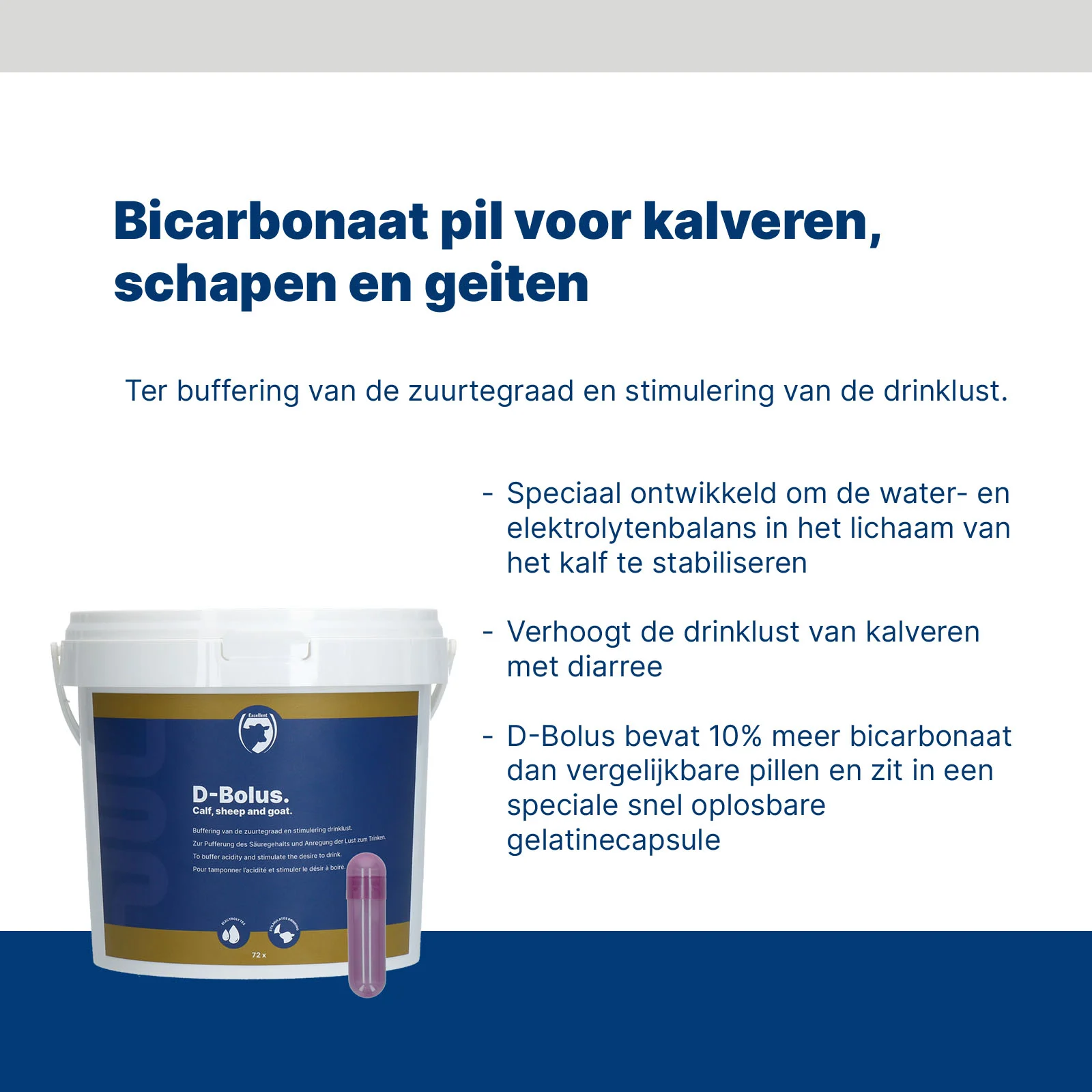 Bolus de bicarbonate pour veaux, 72 unités – Excellent D-Bolus – Image 3