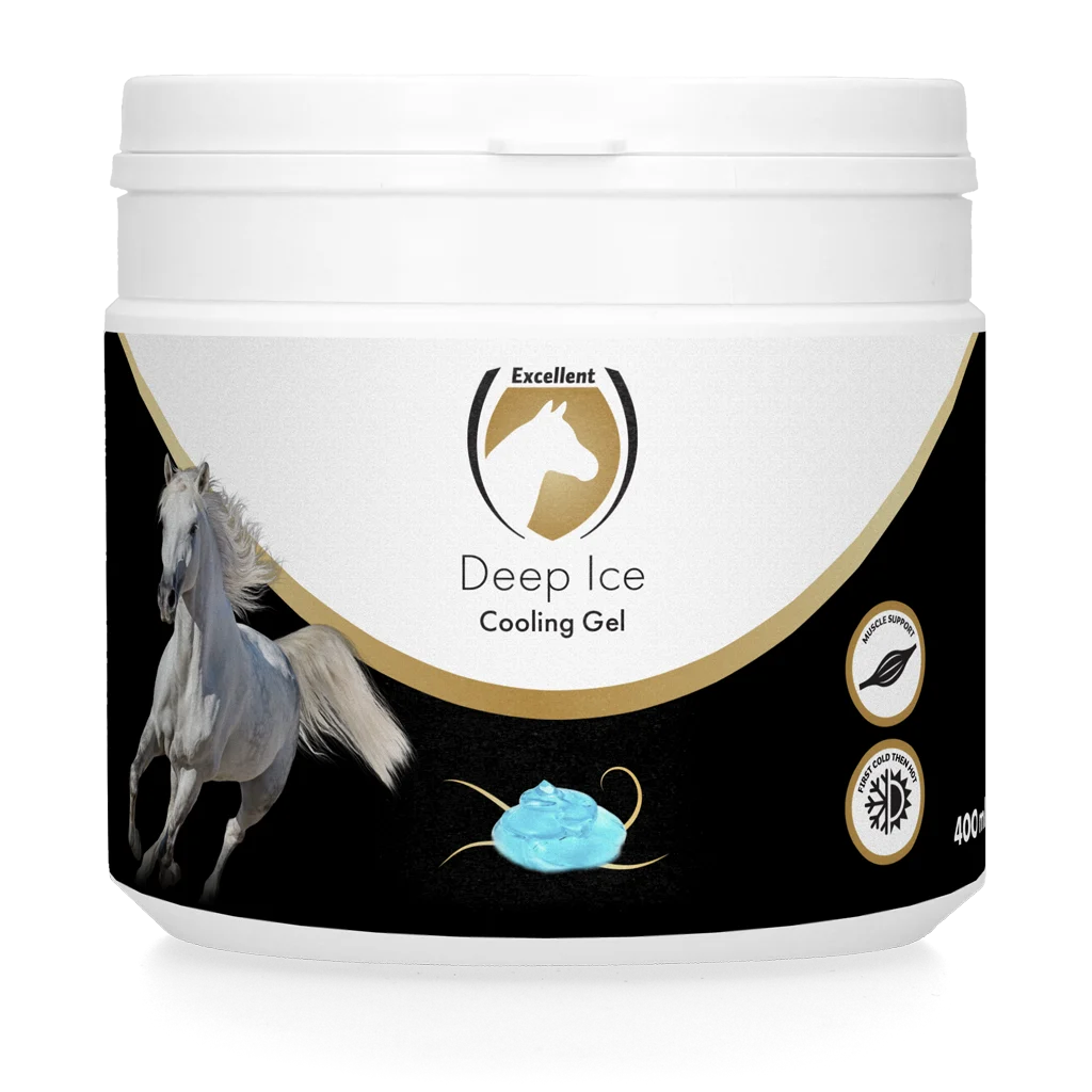 Gel rafraîchissant pour chevaux après l’effort, 400 ml – Excellent Horse Deep Ice Cooling Gel – Image 1
