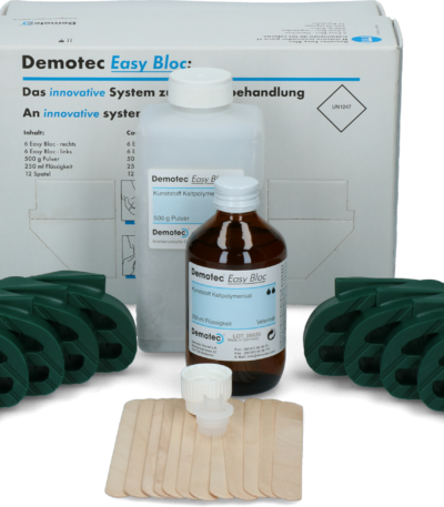 Système de soin des onglons pour 12 traitements – Demotec Easy Bloc