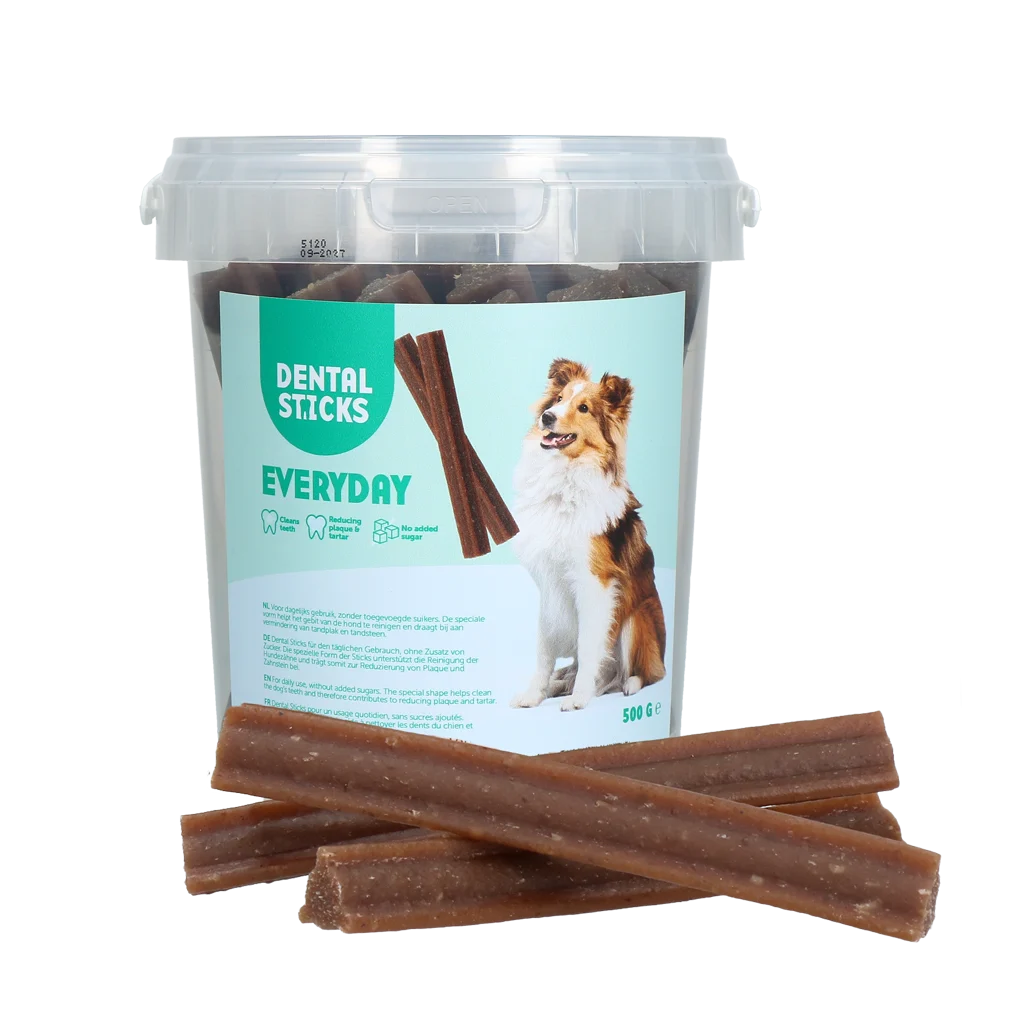 Bâtonnets à mâcher pour chiens, pauvres en matières grasses, 500 g – Dental Sticks – Image 1