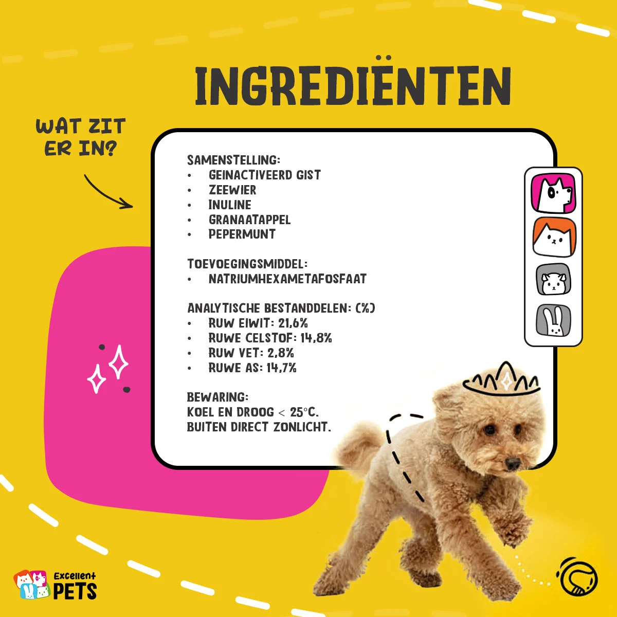 Complément dentaire pour chiens et chats, 75 g – Excellent Pets Dental Care Seaweed – Image 4