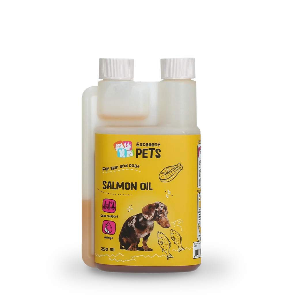 Huile de saumon pour chiens avec oméga 3 et 6, 250 ml – Excellent Pets Dog Salmon Oil – Image 1
